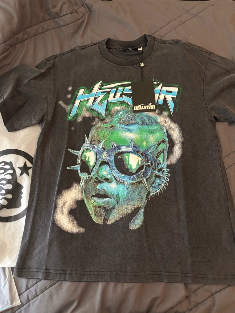 Hellstar Graphic space Tee with Neon Green Portrait